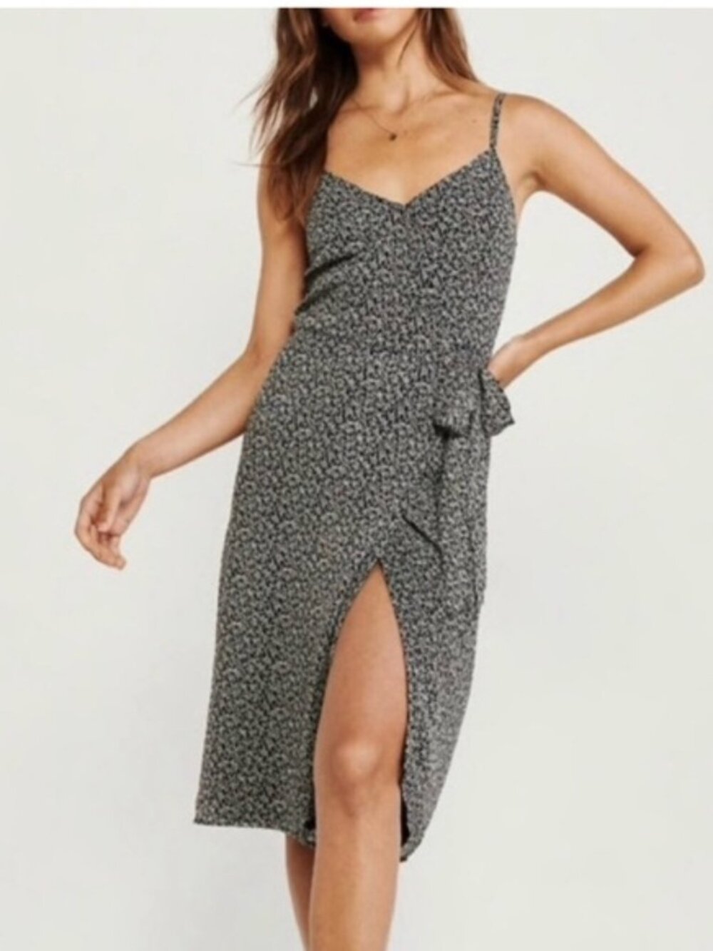 Elegant Black Floral Mini Dress